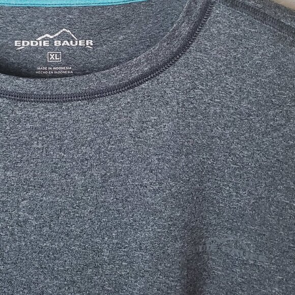 XL Eddie Bauer Performance Heather Gray Logo Shirt - Picture 8 of 8